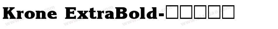 Krone ExtraBold字体转换